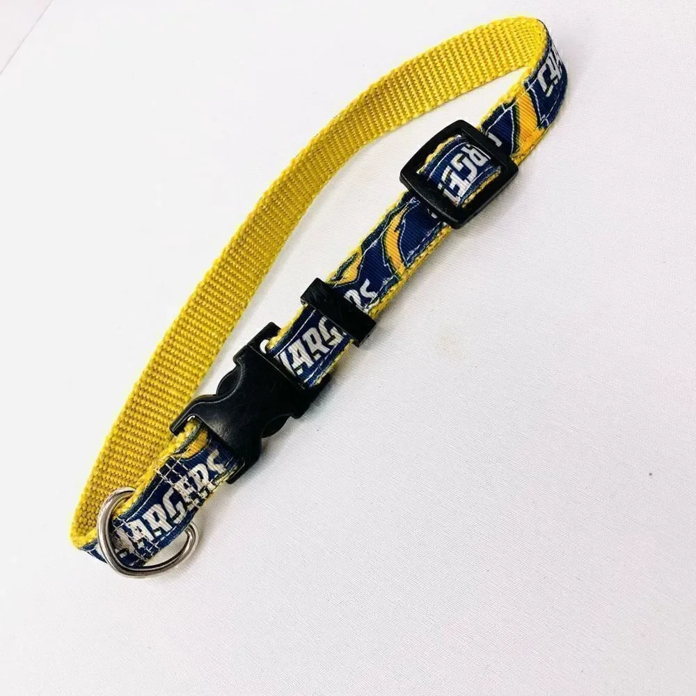 LA Chargers Dog Collar In Blue & Yellow